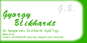 gyorgy blikhardt business card